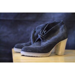 J Crew Suede Wedge Heel Booty